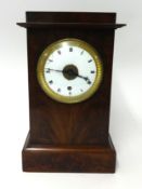 A 19th century French Empire period bracket clock, the mahogany case on a later bracket, no maker’