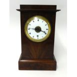 A 19th century French Empire period bracket clock, the mahogany case on a later bracket, no maker’