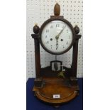 A 19th century portico style clock, with 8 day movement, height 50cm