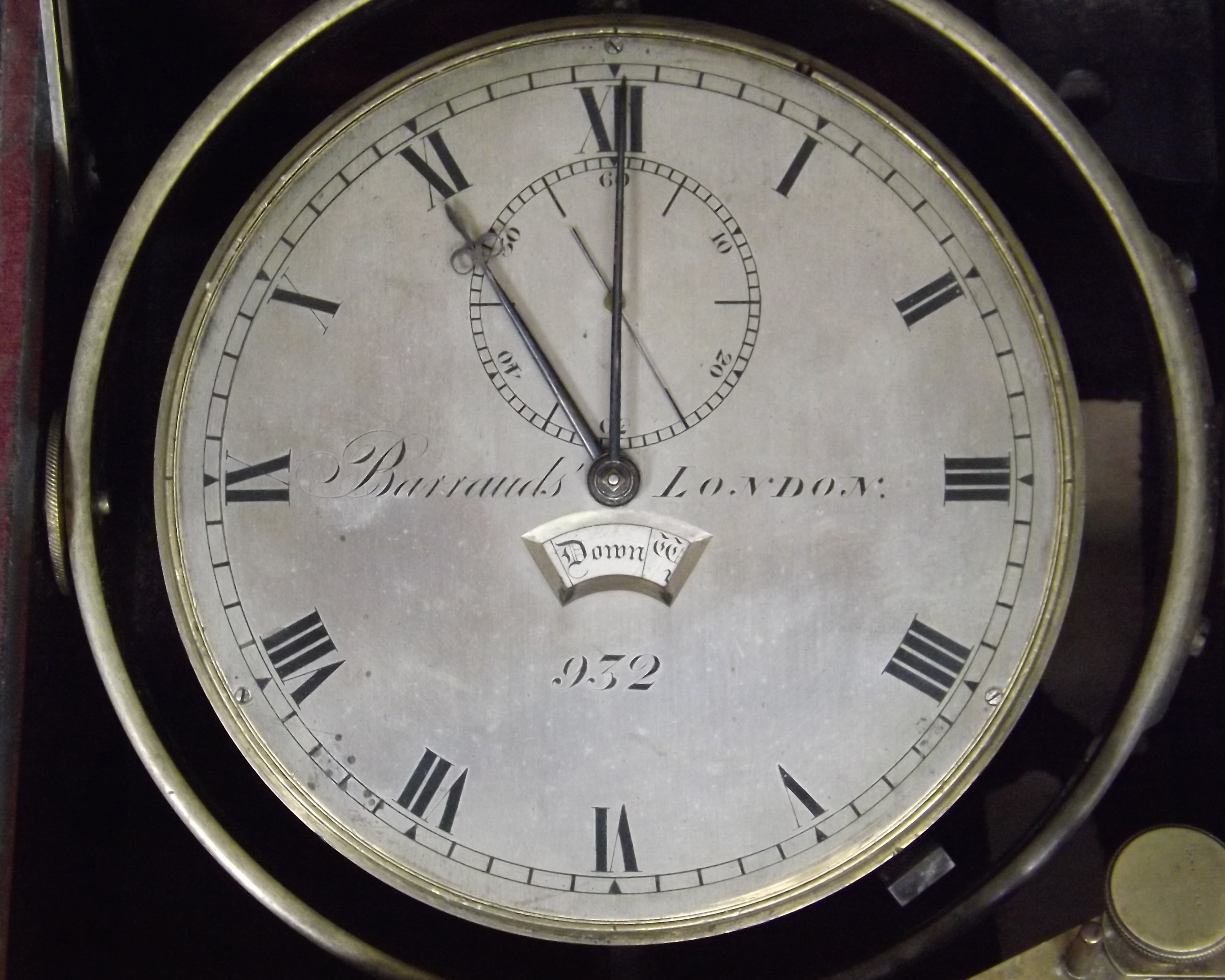 Barraud's, London, a mid 19th century mahogany cased eight day marine chronometer, signed 'Barraud' - Image 4 of 7