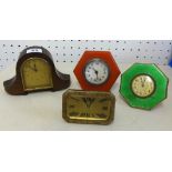Collection of various small assorted mantle clocks (14).