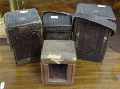 Four carriage clock travel cases (4).