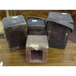 Four carriage clock travel cases (4).