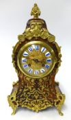 Payne & Co, Paris, a late19th century boulle and gilt decorated mantle clock, the movement back