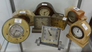 Collection of various small assorted mantle clocks (8)