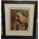Robert Lenkiewicz (1941-2002), 'Self Portrait at Easel 1992', signed limited edition print 202/500