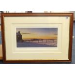 Steven Townsend, a pair of signed limited edition prints winter scenes, the largest 19cm x 39cm.