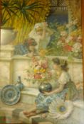 After William Stephen Coleman : Flowers of the East, (Pears Print), chromolithograph,