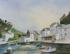 S.Mahoney, 'Brixham Trawlers of Eddystone' watercolour together with another local watercolour '