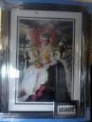 J.J.Adams signed limited edition print 'Queen on Throne' , No 39/95