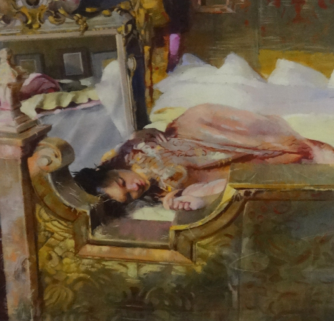 Robert Lenkiewicz (1941-2002), print facsimile signature 'Anna on the bed P/P', unframed., 40cm x