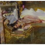 Robert Lenkiewicz (1941-2002), print facsimile signature 'Anna on the bed P/P', unframed., 40cm x