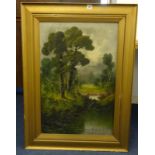 Late Victorian marine painting, not signed, sailing boat off the Devon Coast?, together with a