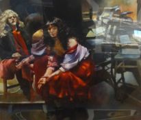 Robert Lenkiewicz (1941-2002), print facsimile signature, 'Painter with Karen', unframed.,62cm x