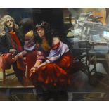 Robert Lenkiewicz (1941-2002), print facsimile signature, 'Painter with Karen', unframed.,62cm x