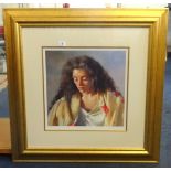 Robert Lenkiewicz (1941-2002), 'Study Anna' signed limited edition print No.449/750, 40cm x 39cm