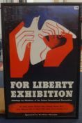 Signed poster by Henrion, 'For Liberty Exhibition', limited edition signed, 83cm x 52cm