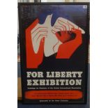 Signed poster by Henrion, 'For Liberty Exhibition', limited edition signed, 83cm x 52cm