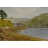 Simon Fox, a collection of artwork framed and unframed, including Noss Mayo, Yealm Estuary and Burgh
