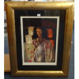Robert Lenkiewicz (1941-2002), 'Anna with Paper Lanterns', signed limited edition print No.260/500.