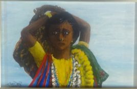 John Lawer, a pair of small signed oils, Goa, Ladies, 9cm x 14cm