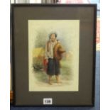 Mg Tun Hla (Burmese c. 1900) signed M.T Hla, watercolour, two portraits of villagers, signed