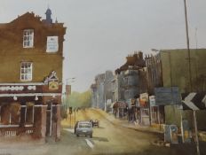 Michael Hill (current Plymouth artist), watercolour 'Union Street, Plymouth', signed, unframed,