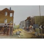 Michael Hill (current Plymouth artist), watercolour 'Union Street, Plymouth', signed, unframed,