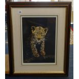 Steven Townsend, limited edition signed print 'Leopard' and another, together with a large winter