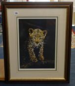 Steven Townsend, limited edition signed print 'Leopard' and another, together with a large winter