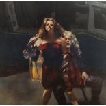 Robert Lenkiewicz (1941-2002), print facsimilia signature, 'Painter with Janine', unframed., 61cm