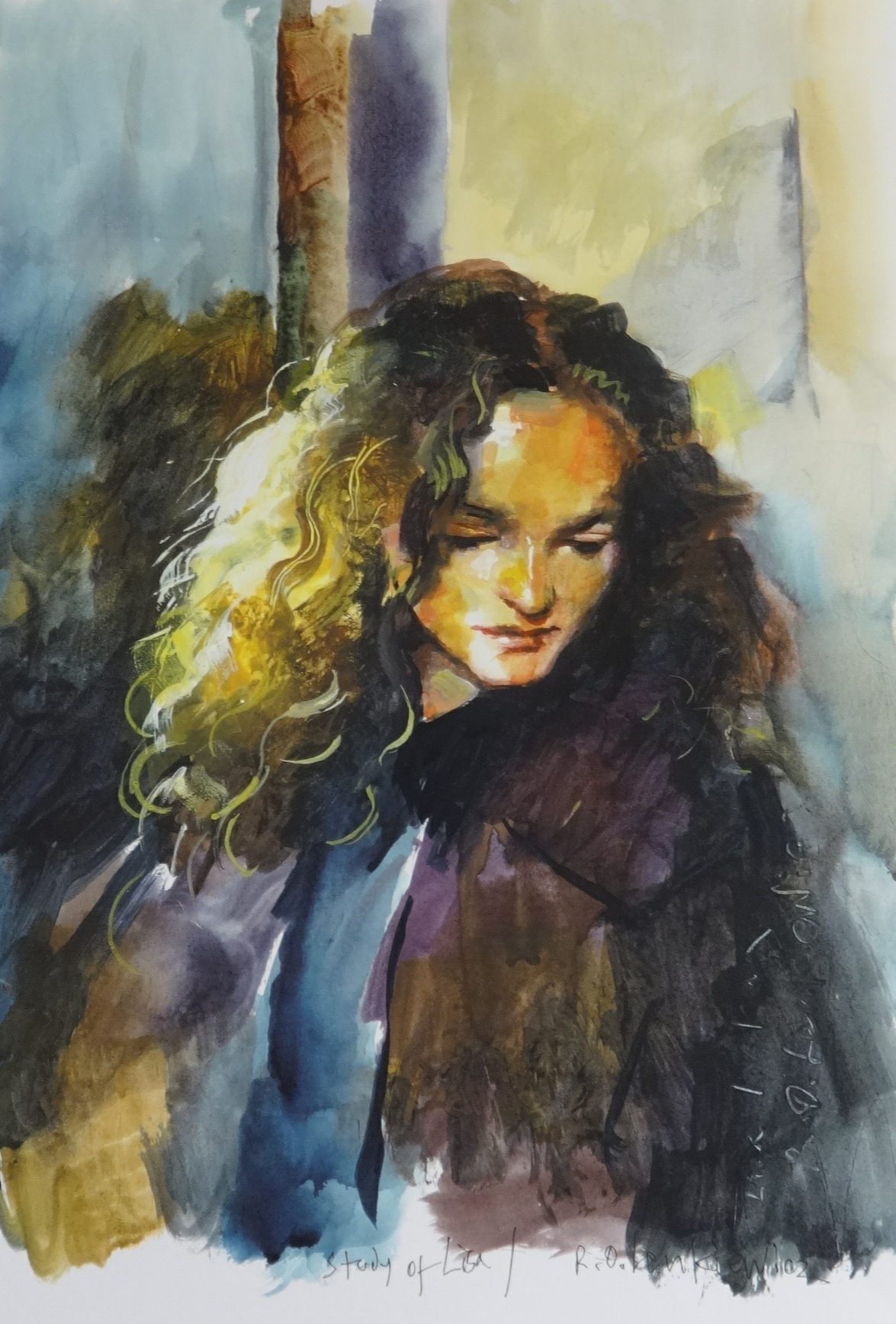 Robert Lenkiewicz (1941-2002), 'Study of Lisa', print (one of three copies made by the Armada