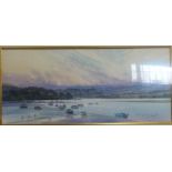 Mark Gibbons (Devon Artist), five various signed watercolours including Evening Light on the