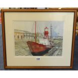 Alan Kittridge, watercolour, Millbrook Ferry from North Corner, Devonport and two others (3),