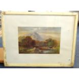 J.A., Victorian watercolour 'Cattle by Stream' and another signed, John Henry Bradley (1832 - c.