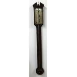 A 19th Century mahogany stick barometer, Maspo? & Co, Liverpool maker.