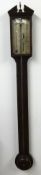 A 19th Century mahogany stick barometer, Maspo? & Co, Liverpool maker.