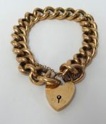 A 9ct gold curb link bracelet, approx 20.70gms.