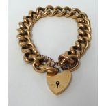 A 9ct gold curb link bracelet, approx 20.70gms.