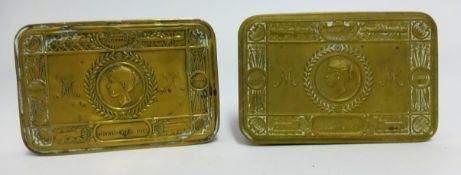 Two Great War 'Mary Christmas Tins' 1914 (2)