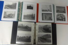 An extensive collection of railway photographs, mainly 13cm x 20cm size, black and white, each