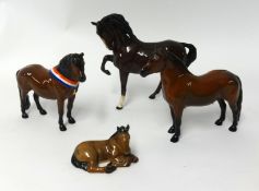 Limited edition Beswick horses including 'Warlord', 'Another Bunch', 'Another Star' and another
