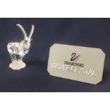 Swarovski Crystal Glass, Silver Crystal, tiger, boxed.
