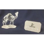 Swarovski Crystal Glass, Silver Crystal, camel, boxed.