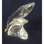 Swarovski Crystal Glass, 'Care For Me' The Whales scs annual edtion 1992.