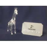 Swarovski Crystal Glass, Silver Crystal, giraffe, boxed.