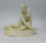A 19th century Parian style porcelain figure of a lady in classic pose, height 29cm.