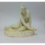 A 19th century Parian style porcelain figure of a lady in classic pose, height 29cm.