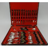 Two cased cutlery sets including S & A Haddad, Lebanon and Thailand nickel bronze sets
