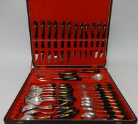 Two cased cutlery sets including S & A Haddad, Lebanon and Thailand nickel bronze sets